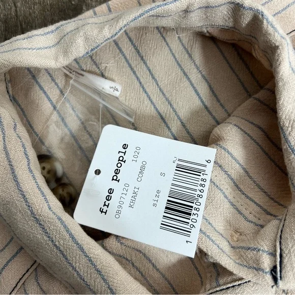 Free People Cream Audrey Midi Stripe Dress - Picture 4 of 14